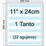 BASIC PAPEL CONTINUO PAUTADO 11" x 24cm 1T 2.500-PACK 1124P1